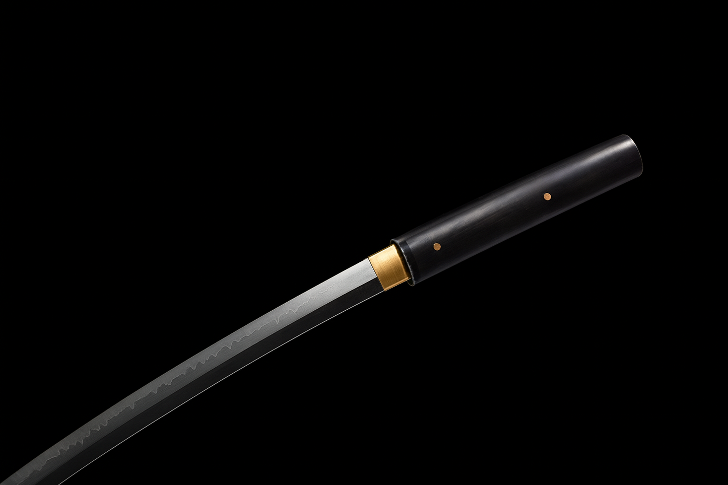 Katana SS279 – lame acier polie à la main, hamon choji et saya en ébène