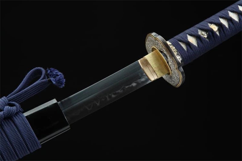 Katana Musha — Acier T10 — Hamon réel & lame pleine soie