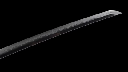 Katana Kuroki SS279 — lame avec hamon choji distinctif et saya en ébène massif — Atelier Kensei