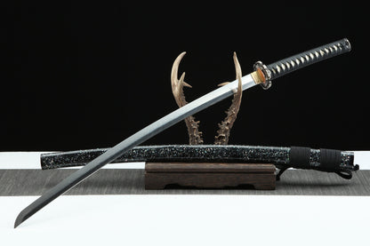 Katana Masamune — Katana de maître — Saya nacrée & monture noire d'exception