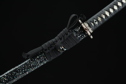 Katana Masamune — Katana de maître — Saya nacrée & monture noire d'exception