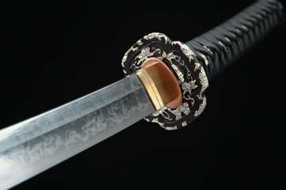 Katana Masamune — Katana de maître — Saya nacrée & monture noire d'exception