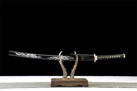 Katana Mitsuhi — Damas trois éclats forgé à la main