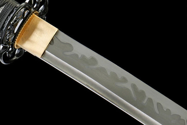 Katana Kaen — Hamon ornemental & forge artisanale